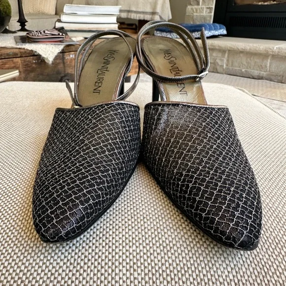 Vintage YSL metallic mesh heels - Picture 12 of 14